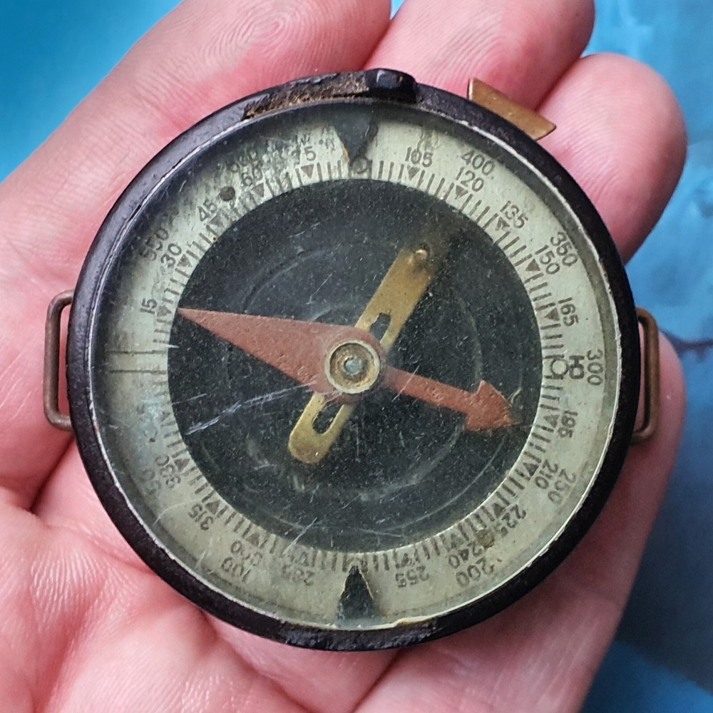 Vintage Soviet Antique Military Wrist Compass, USSR Sports Compass. ORIGINAL