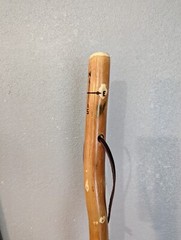 Compass Carved Walking Stick, Hand-carved Hiking Staff, Made in USA