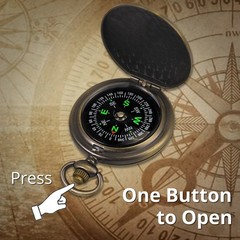 Compass Pocket Brass Watch Style Military Army Outdoor Camping Hiking Tool US