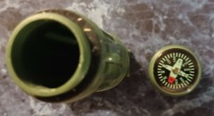 SURVIVAL COMPASS Whistle Storage Compartment Great Stocking Stuffer Free Ship