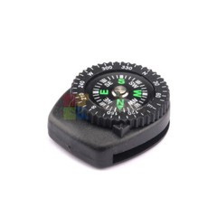 2PCS Mini Clear Liquid-filled Button Compass Clip on band Outdoor Molle Backpack