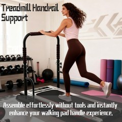 Adjustable Walking Pad Handle Bar – 25.2″ Wide, 31.5-42.5″ Height, Non-Slip, Eas