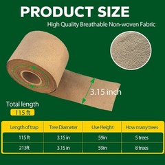 Brown Paper Tree For Trunk Protector Wrap for All Weather Damage Control