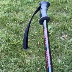 Trekking Pole Hiking Staff Black/Pink w/ Wrist Strap & Basket