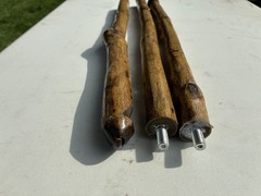 Walking Stick With Whistle And Compass That Unscrews Into Three Pieces