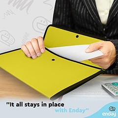 Square Flap Document Holder Expanding File Folder, A4 Letter Size 1 Green