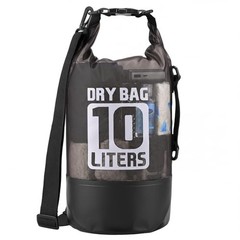 Dry Bag Waterproof for Men Women, 10L Lightweight Roll Top Dry Bag Gray