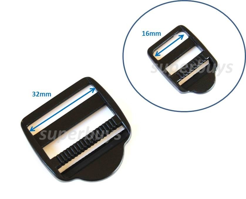 16mm Plastic Ladder Lock – For Backpack Webbing Strap Buckle Clip Bag Fasten End