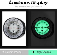 Professional Waterproof 5ATM Dive Wrist Scuba Compass TPU Band Sports Diving
