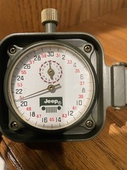 Jeep Launch 2005 Vintage Military Compass Stop Watch Green