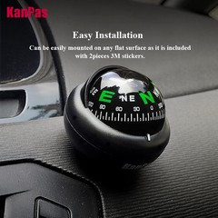 KanPas Car Compass Ball Dashboard Liquid Filled Driving Compass