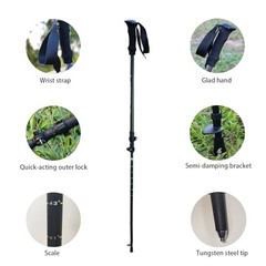 Carbon Fiber Trekking Poles 2 Pcs Ultra Lightweight Telescopic Collapsible