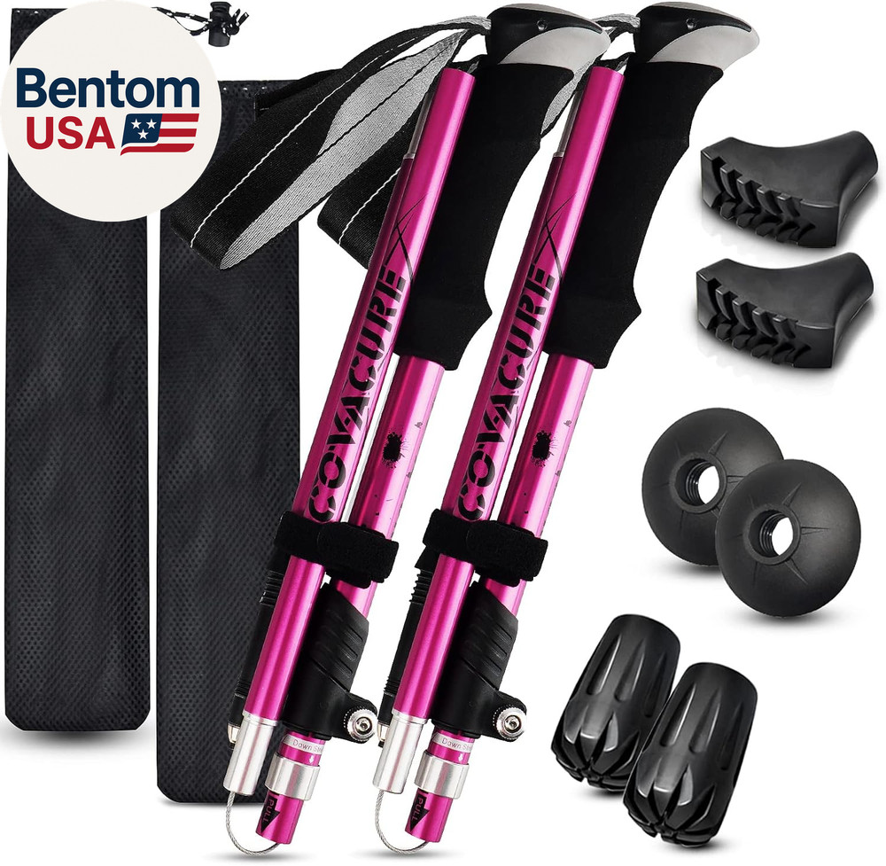 Hiking Poles Collapsible Trekking Poles – Aluminum Alloy 7075 Walking Sticks for
