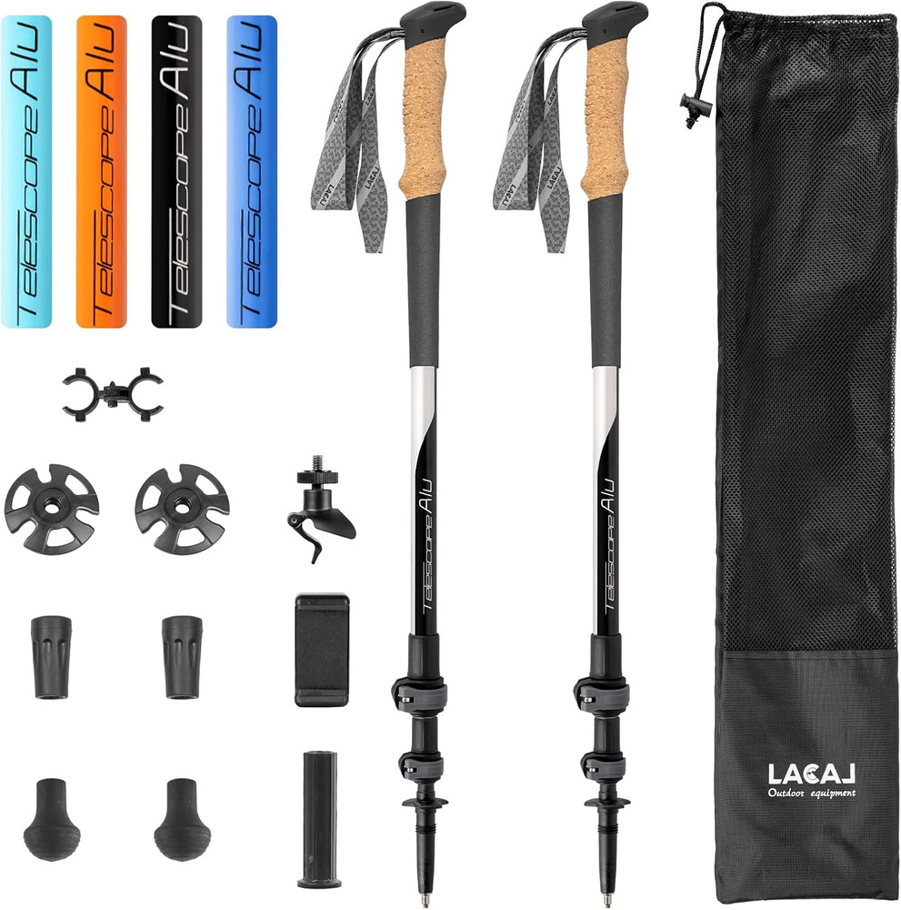 Hiking Poles, Ultra-Light Telescopic Trekking Poles,Portable Walking Sticks with