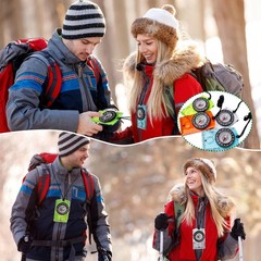 16 Pcs Orienteering Compass Acrylic Hiking Compass with Rope for Navigation B…