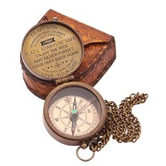 RII Pocket Brass Compass, Nautical Navy Compass for Camping, Travelling,