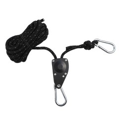 6pcs Outdoor Pulley Regulators Kit with Metal Alloy Pulleys Reflective Rope