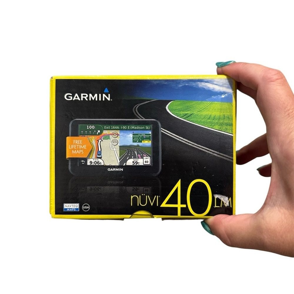 Garmin Nuvi 40LM GPS Navigator – Black and Silver device car directions