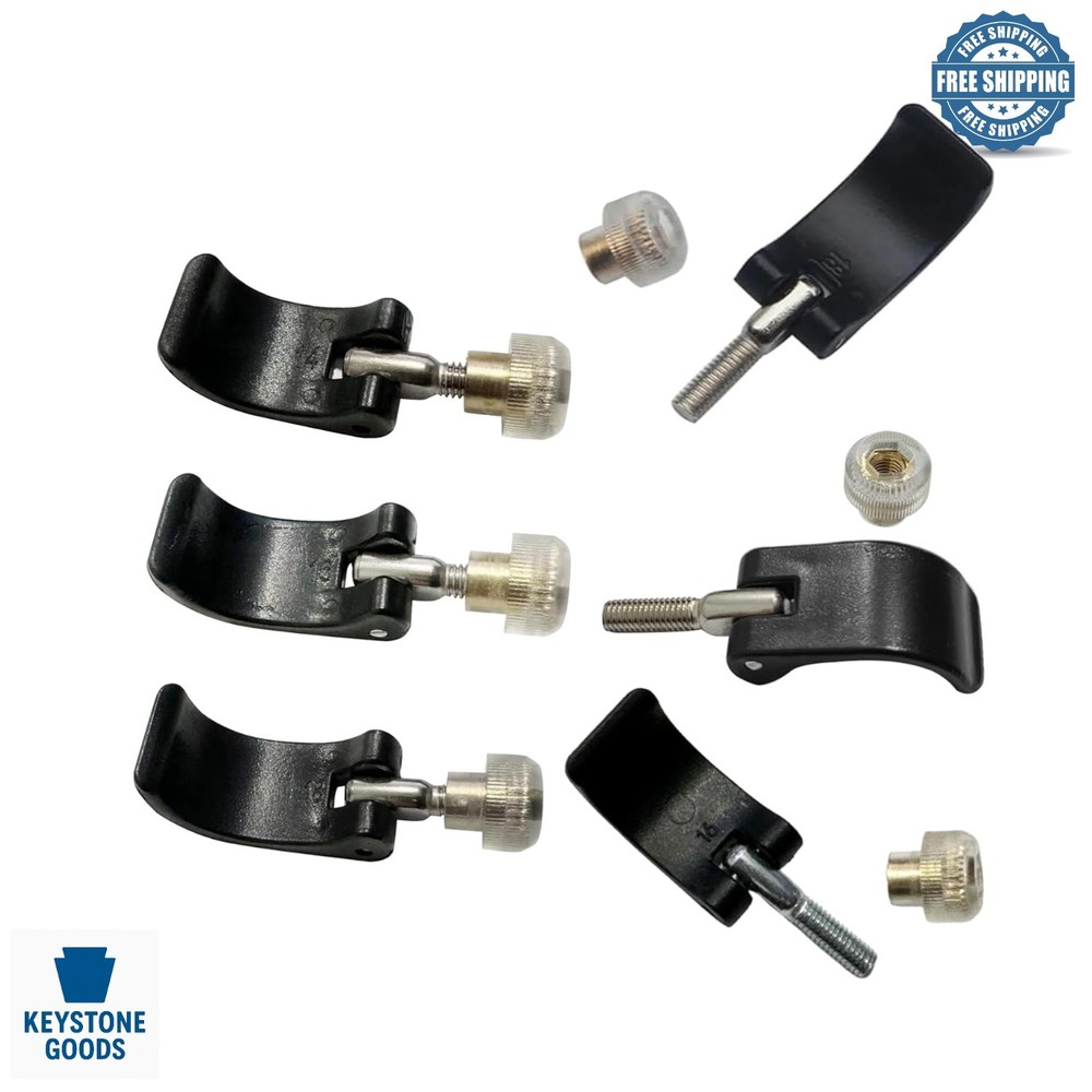 6 Pack Trekking Pole Clamp Replacement Fastener Sets for Hiking & Camping