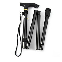Telescopic Walking Stick Outdoor Hiking Trekking Poles Aluminum Alloy Metal Fold