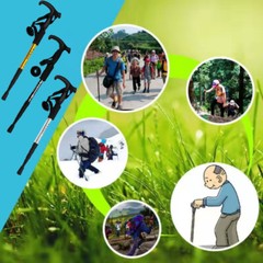 Trekking Tactical Poles Walking Cane Survival Hiking Survival Stick Alpenstock
