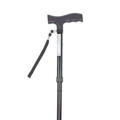 Folding Cane, 5-Level Adjustable Height, Walking Stick Lightweight Black