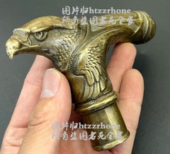 Solid Brass Eagle Head Statue Walking Stick Cane Handle Top Topper Collections