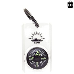 Portable Mini Compass with Split Ring | Easy-to-Read Luminous Direction Tool