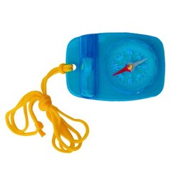 Skywalker Lanyard Compass with Safety Whistle (Blue Compass with Orange Lanyard)
