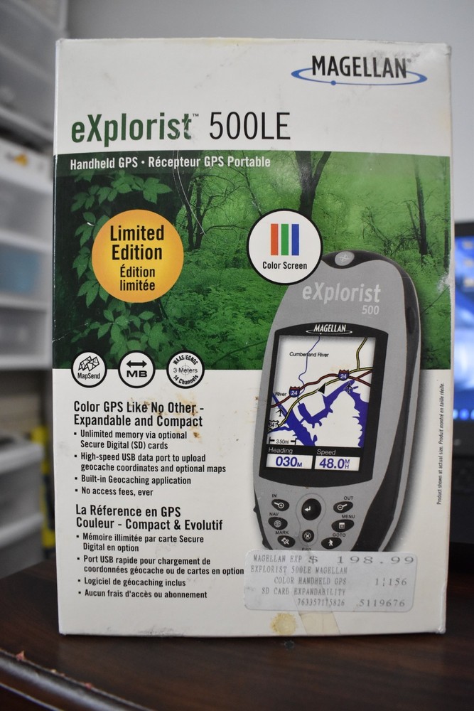 Magellan eXplorist 500LE Handheld GPS Complete Geocaching Hiking – Brand New!