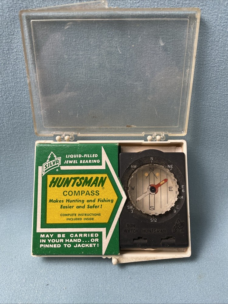 SILVA LIQUID FILLED JEWEL BEARING “HUNTSMAN COMPASS In Original Box