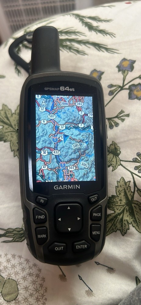 Garmin GPSMAP 64st Handheld Hiking GPS, Bluetooth, 2.6in, 16h, Black