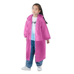 Kids Transparent Raincoat Extra Thick Long Design for School and Travel
