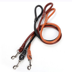 1.2m PU Leather Dog Leash with Strong Electroplated Hook for Large Dogs