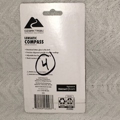 Ozark Trail Lensatic Compass, Black, Model 5013 Brand New In Package