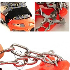 Stainless Steel 18 Spike Ice Crampons for Outdoor Snow Hiking and Climbing