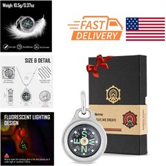 Glow in the Dark Brass Compass Lightweight Handheld Gift for Adventure Lovers