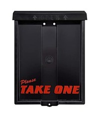 Outdoor Real Estate Brochure Box with Snap Shut Lid, Take One Pack of 1 Black