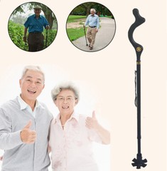 Adjustable Height Walking Stick Aluminum Alloy Foldable Straight Posture Cane