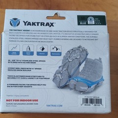 Yaktrax Ascent Ice & Snow Traction Device, One Pair, Blue, Medium