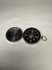 7 Vintage Japan Compass Pocket Wrist Pin On Hunting Hiking Glow In Dark ATCO