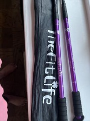 The Fit Life Trekking Poles Telescopic Walking Sticks Hiking Purple with bag
