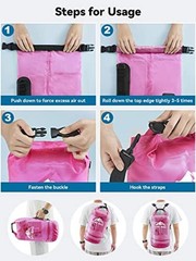 Rose Red Waterproof Dry Bag for Men & Women – 10L/20L/30L/40L Roll Top 5L