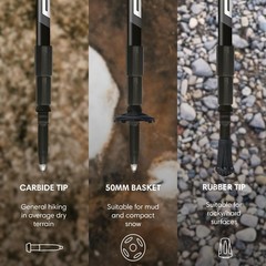 Tierra Trekking Poles – 8 oz, Ultralight, Backpacking, Thru Hiking Poles, Adj…