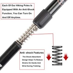 Trekking Poles Collapsible Lightweight Shock-Absorbent Hiking walking Sticks …