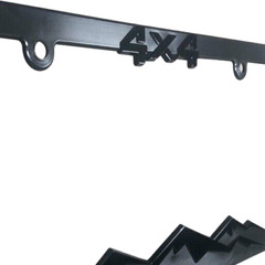 4X4 Plastic-Black on Black License Plate Frame Fits Chevrolet-Jeep-Ford-Toyota