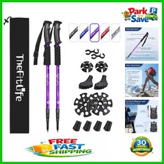 Adjustable Ultralight Trekking Poles with Shock Absorption – Perfect for Hiking
