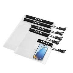 -Pack Clear Waterproof Dry Bag Pouch, Water Tight Cases Dry Bags 5 Black