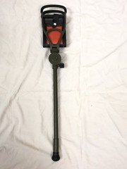 LEATHER SHOOTING STICK WALKING SEAT STICK FOR WALKING WITH RUBBER FERRULE.