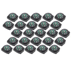 25Pcs/Pack Black Survival Bracelet Compass Umbrella Rope Accessories Outdoor
